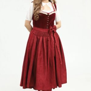 Red Wine Authentic Dirndl Dress