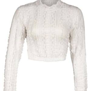 Curvy Fit White Lace Dirndl Blouse