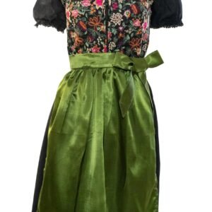 Curvy Bavarian Dirndl Black and Green