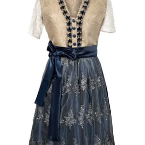 Royal Ivory and Navy Elegance Dirndl