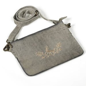 Stylish Trachten Gray Embroidered Bag